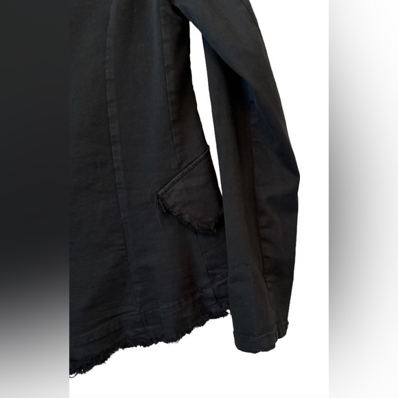 No. 6 lghtwght blk denim military jkt w rounded bk hm & frnge SZ L Sgt Peppers - Picture 9 of 9